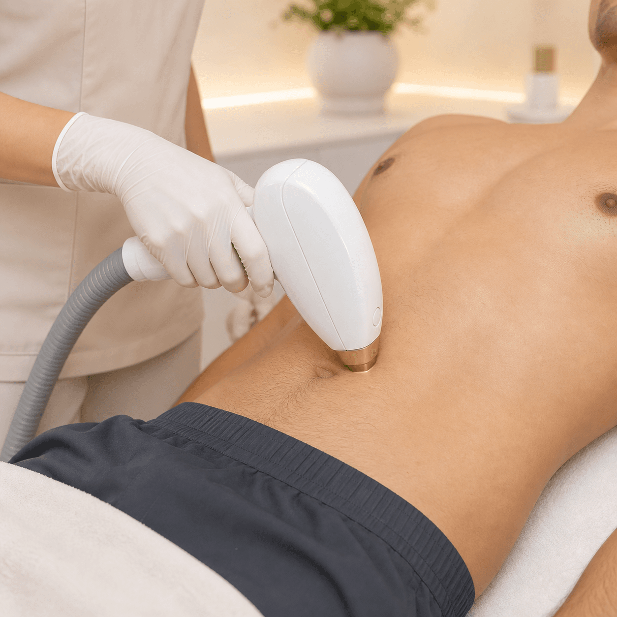 Abdomen - (Male) Laser Hair Removal (100 Kg) - Single Session